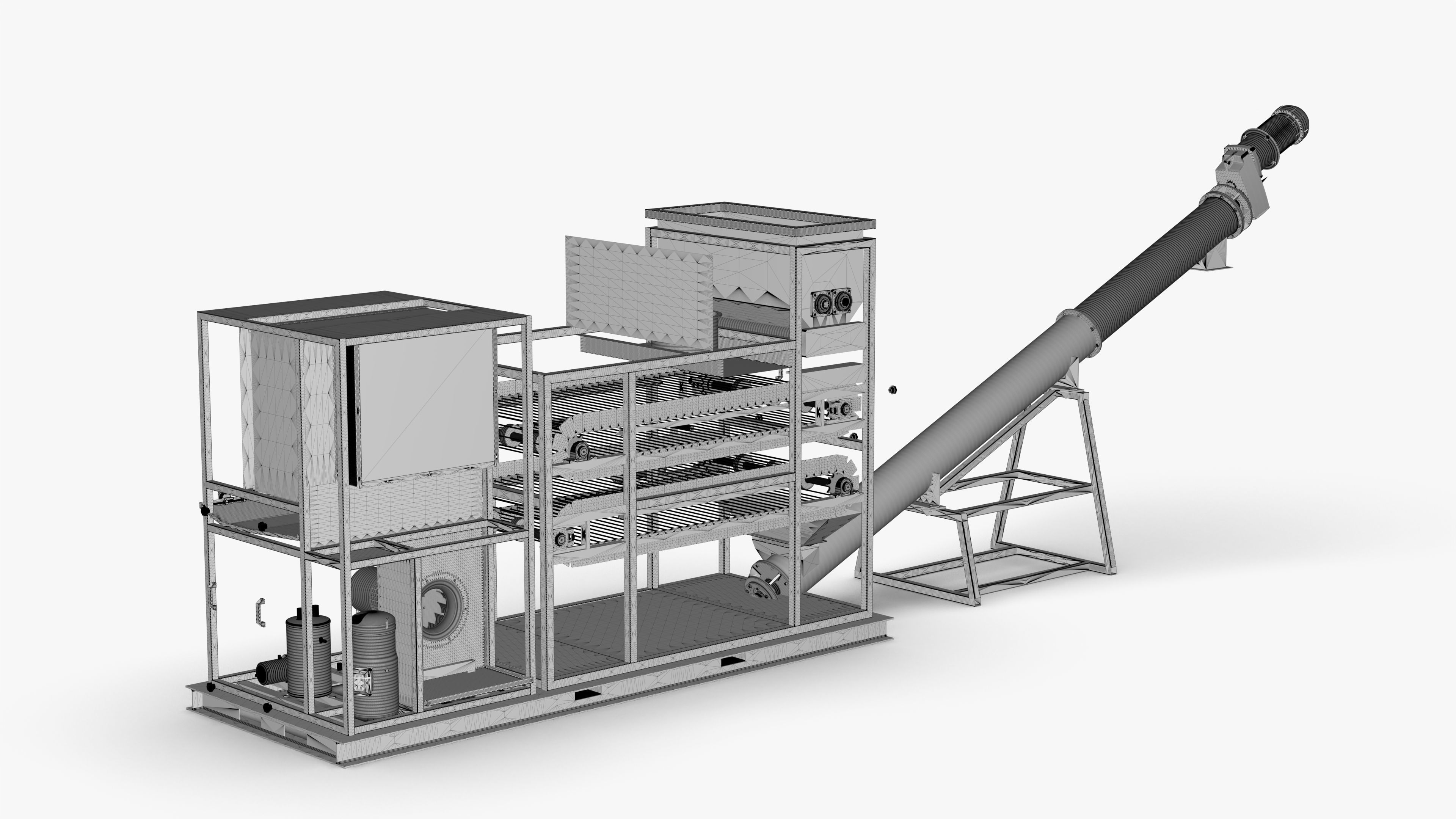 Heat Pump Sludge Drying Machine 3D model_17