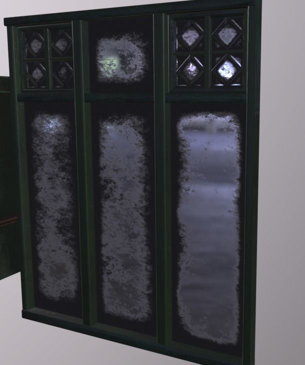 Front Shop Wood Kit Low-poly 3D model_3