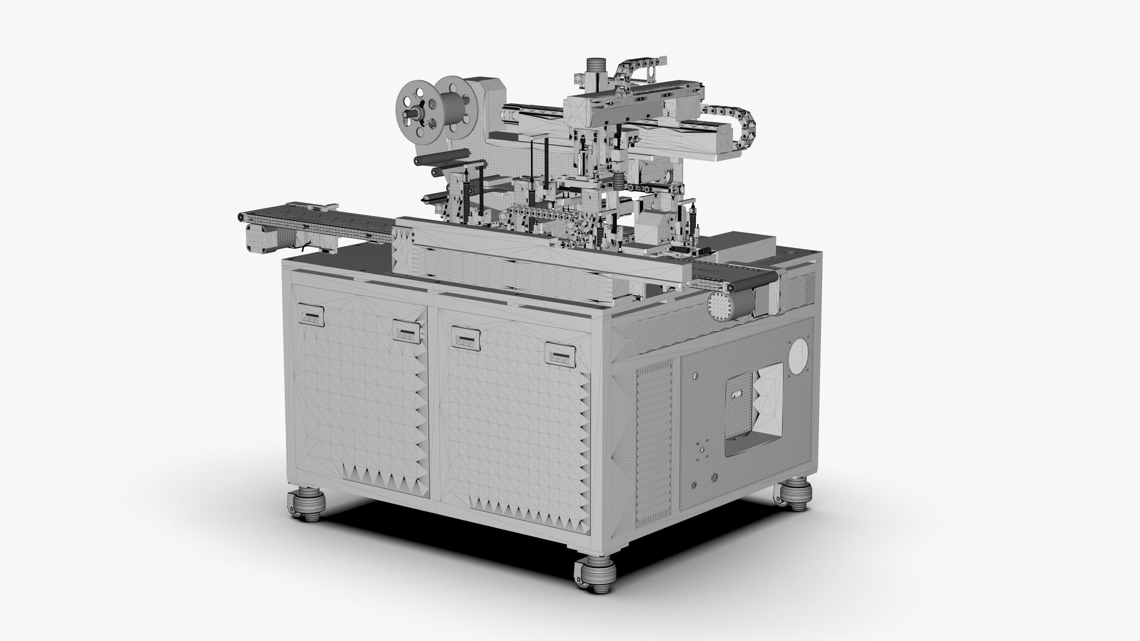 Automatic Mobile Phone Screen Film Sticking Machine 3D model_18