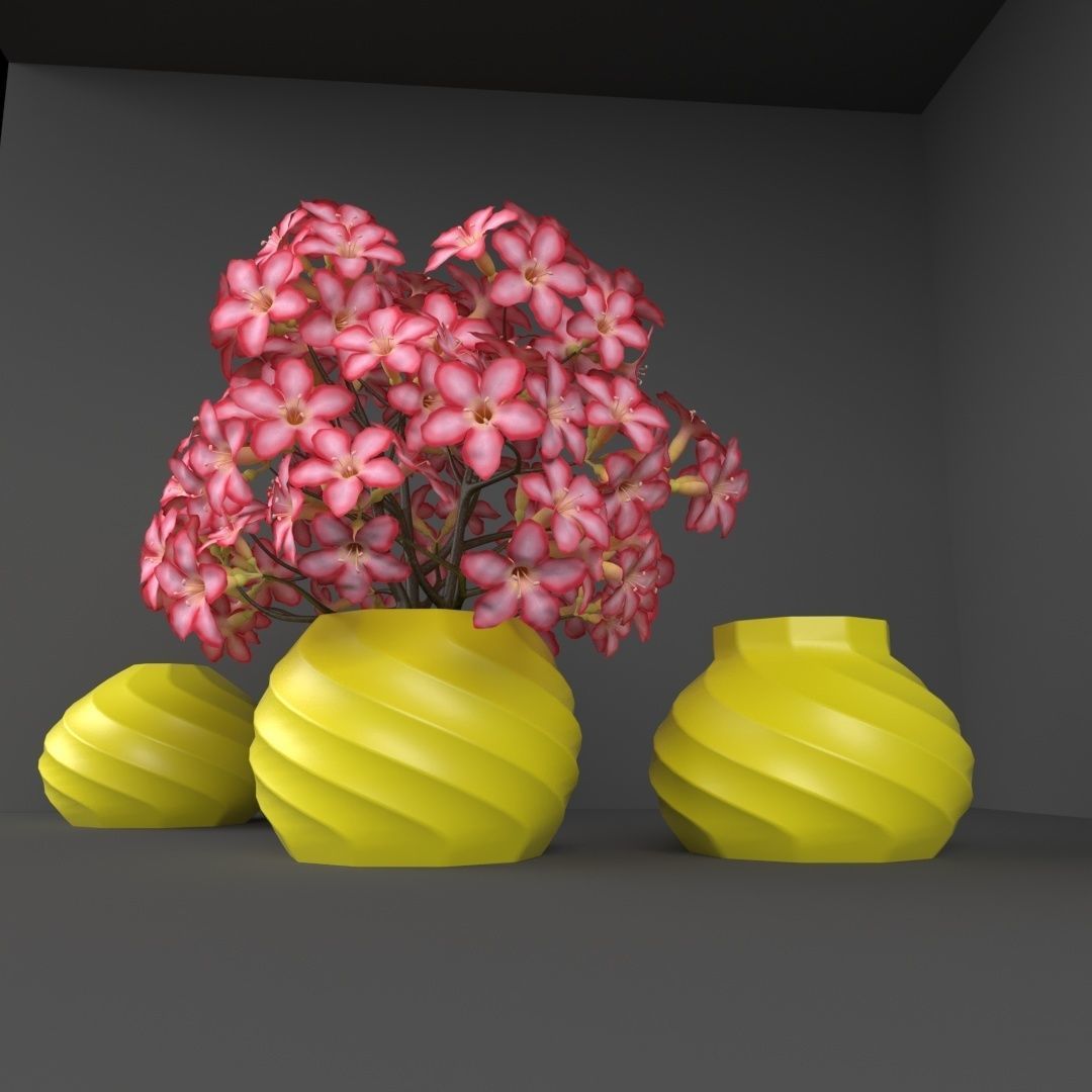 vase with plant Free 3D model_3