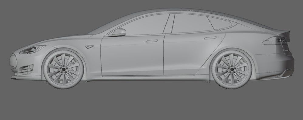 Tesla Model S 3D Model 3D model_10