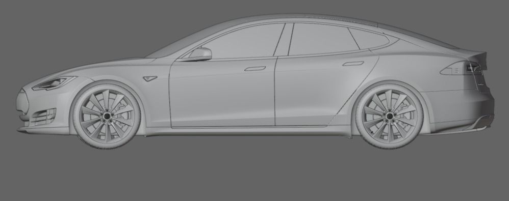 Tesla Model S 3D Model 3D model_9