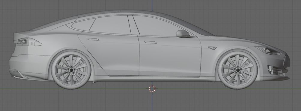 Tesla Model S 3D Model 3D model_8