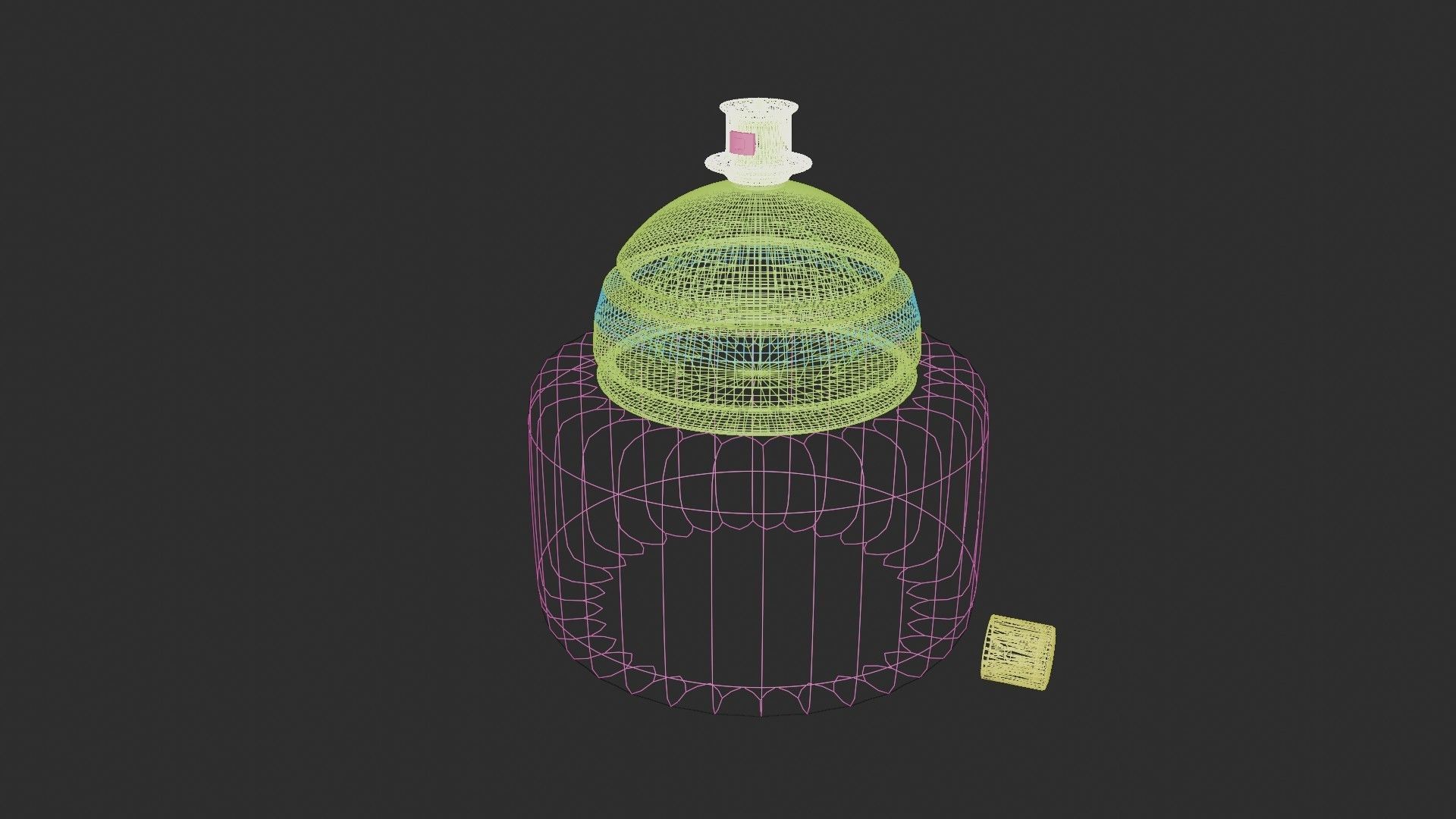 Round romantic concept perfume  3D model_9