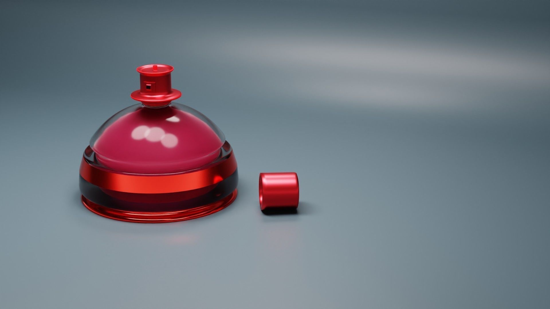 Round romantic concept perfume  3D model_3