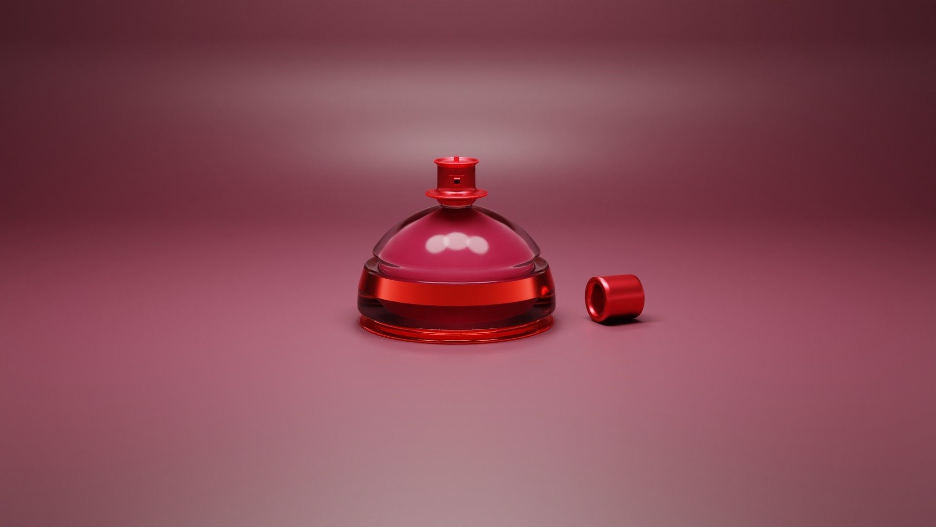 Round romantic concept perfume  3D model_4