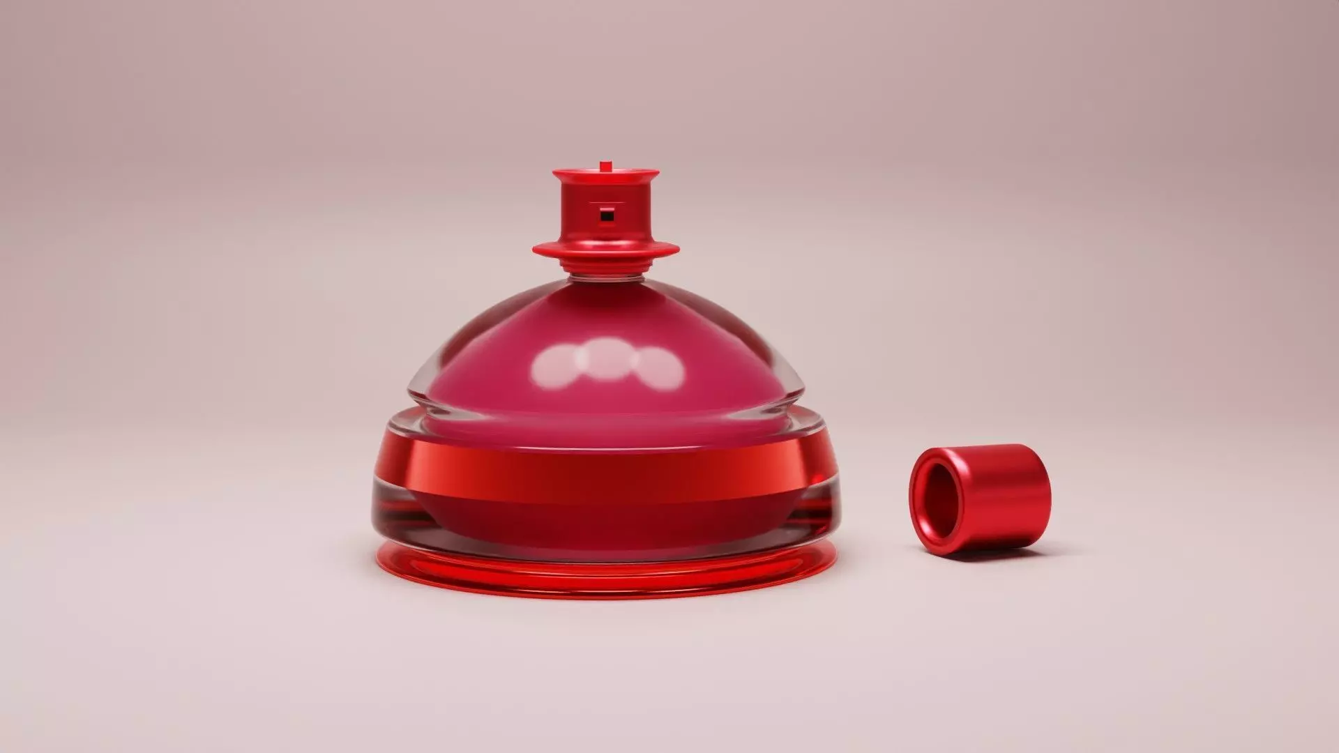 Round romantic concept perfume  3D model_0
