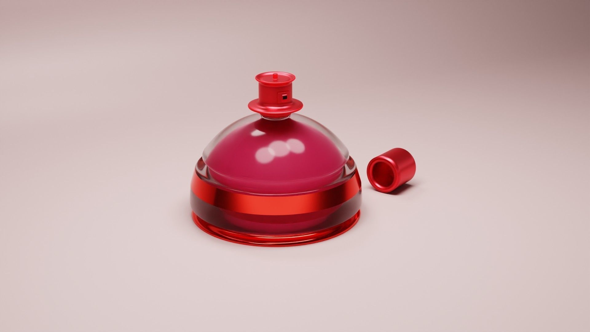 Round romantic concept perfume  3D model_1