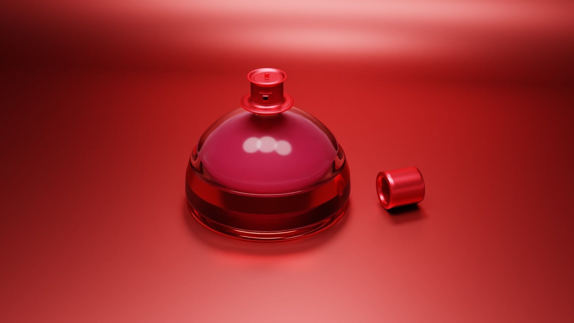 Round romantic concept perfume  3D model_2