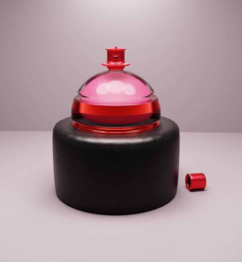 Round romantic concept perfume  3D model_5