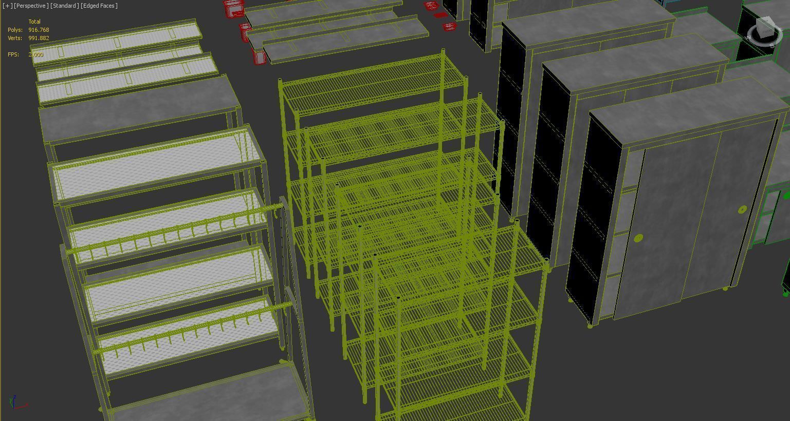 Industrial Commercial Kitchen Collection Low-poly 3D model_18