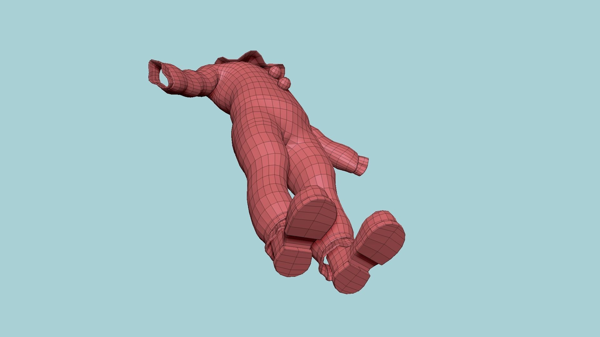 Clown Terror Outfit A06 Purple - Character Design Low-poly 3D model_23