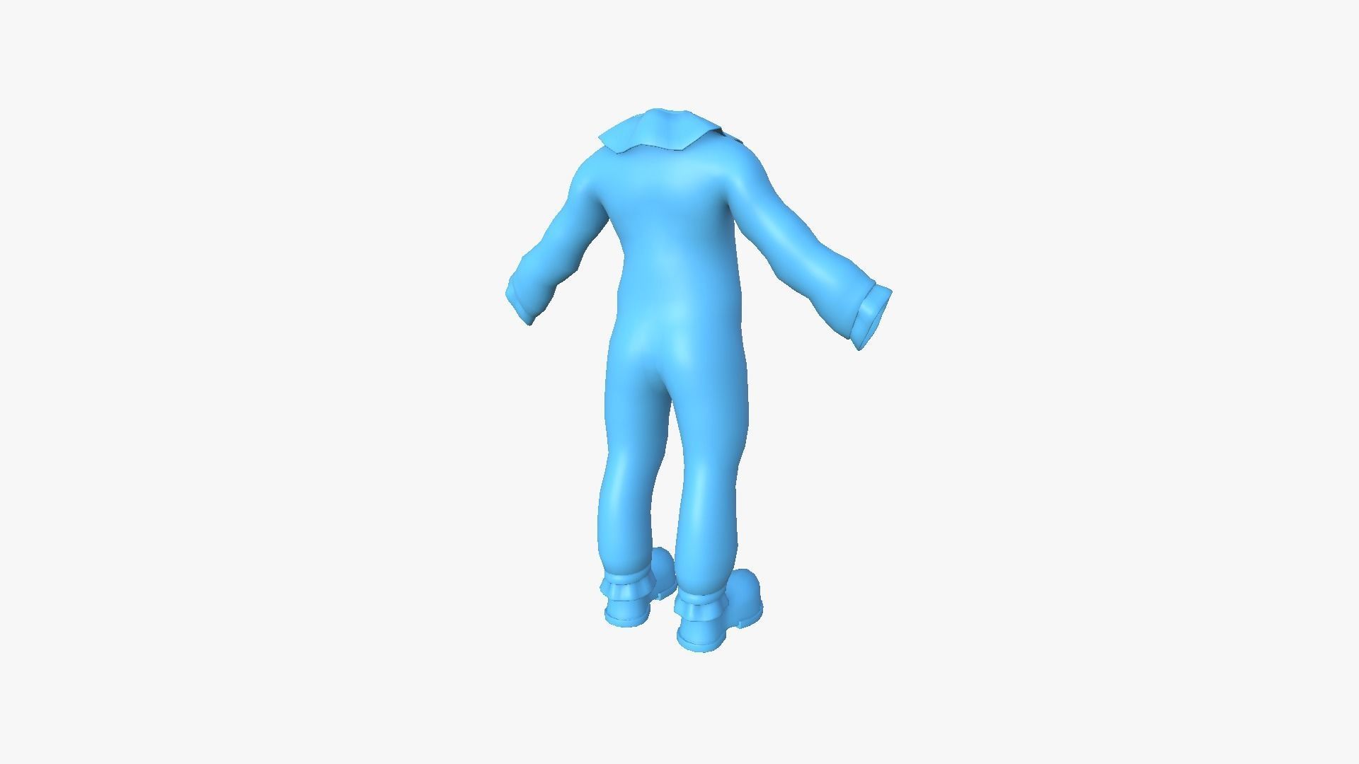 Clown Terror Outfit A06 Purple - Character Design Low-poly 3D model_13