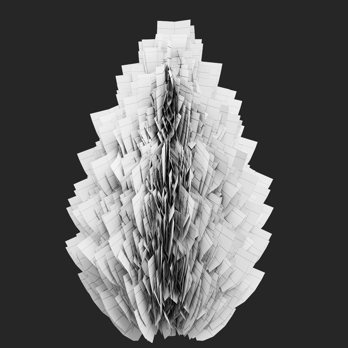 Thuja orientalis Aurea Nana 3D model_8