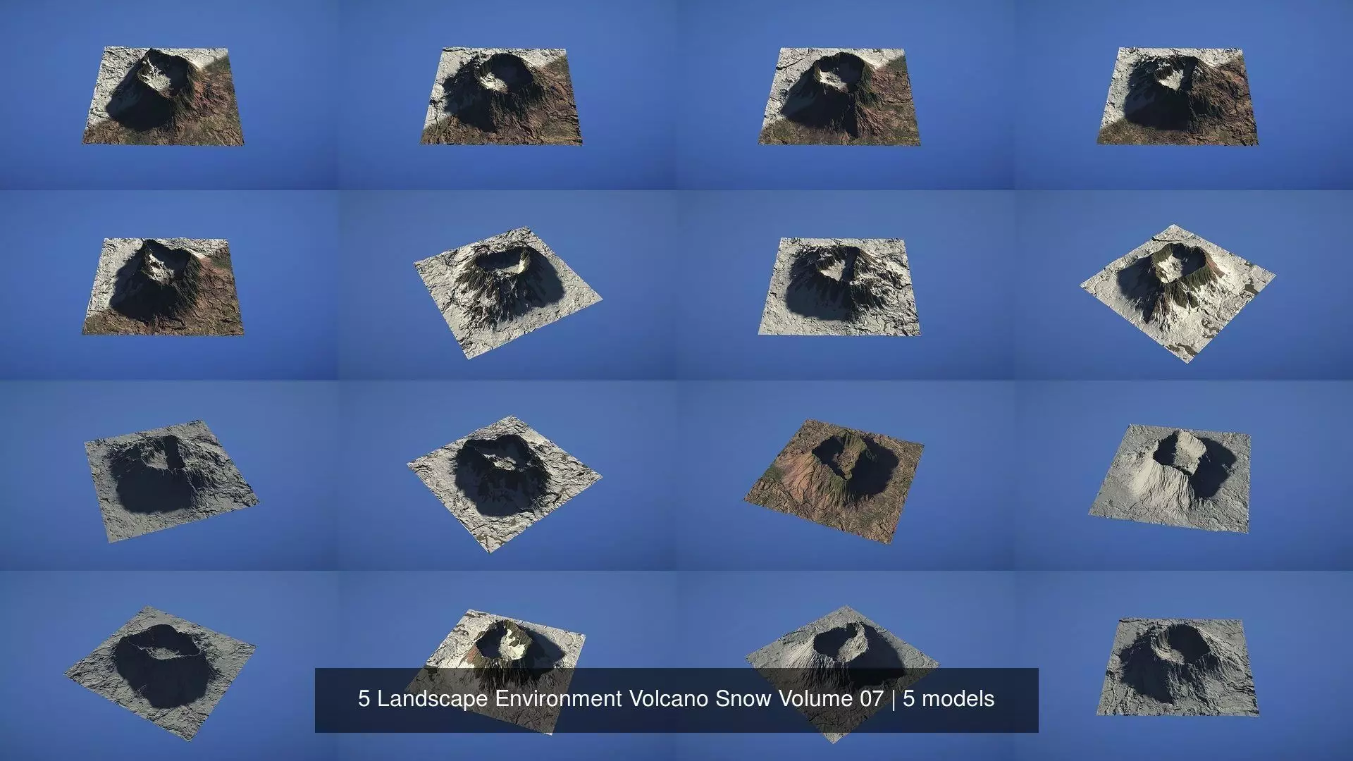 5 Landscape Environment Volcano Snow Volume 07 3D Model Collection_0