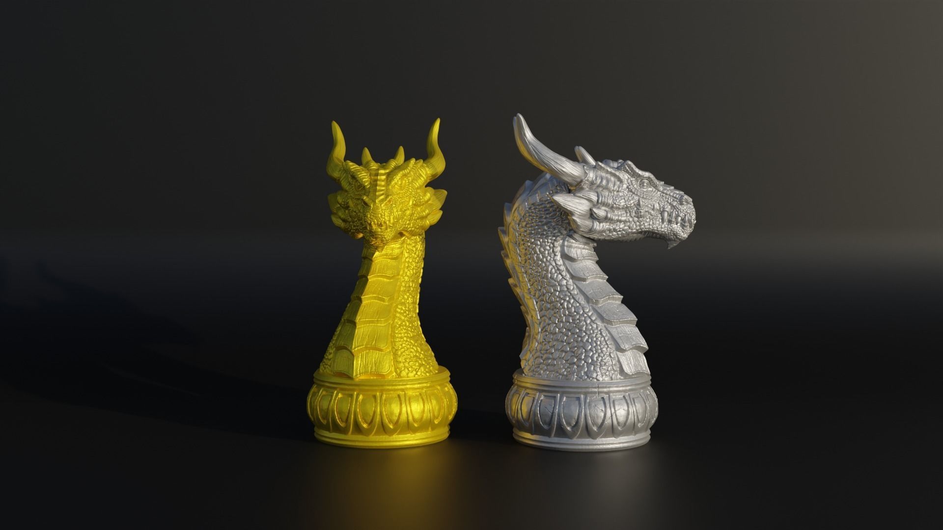 Epic Dragon Chess Set With 6 Different Model 3D print model_6