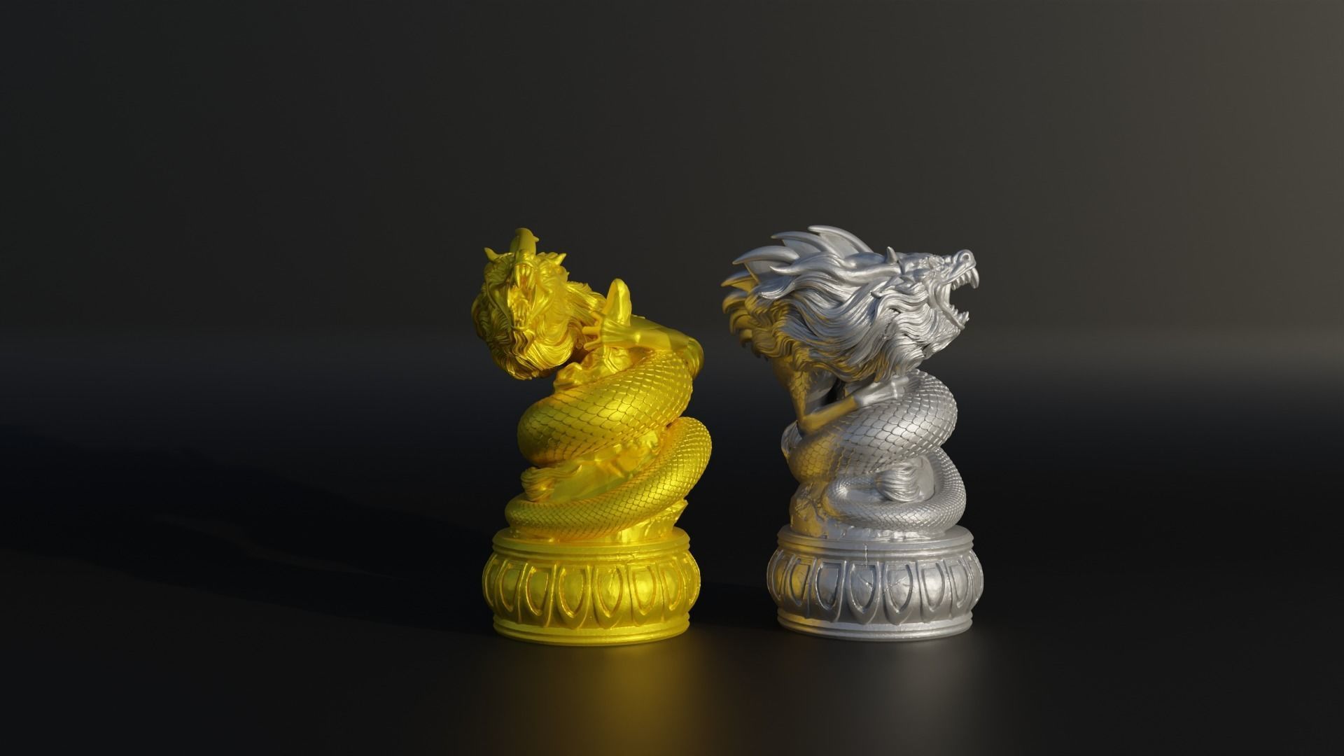 Epic Dragon Chess Set With 6 Different Model 3D print model_7