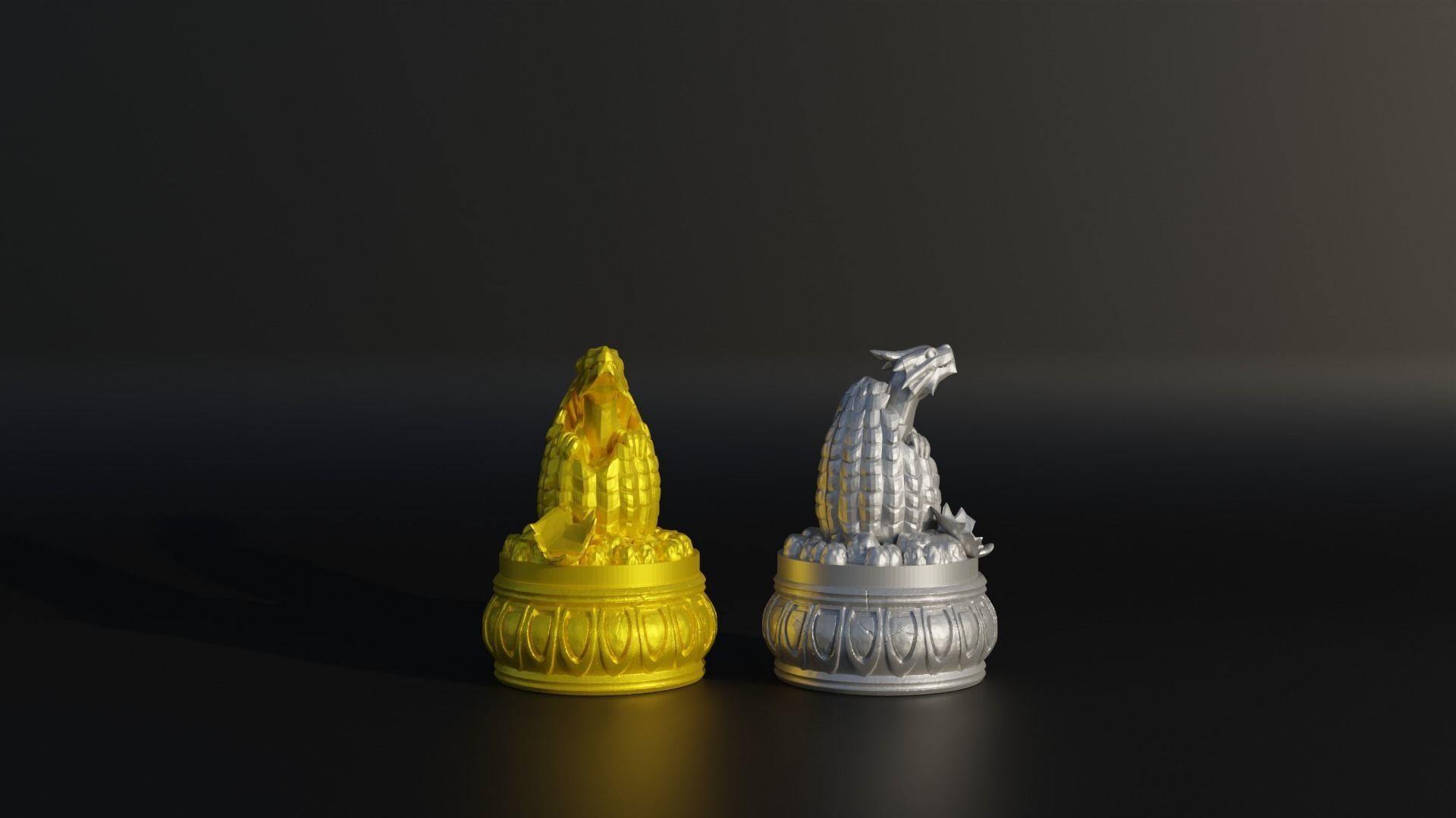 Epic Dragon Chess Set With 6 Different Model 3D print model_10
