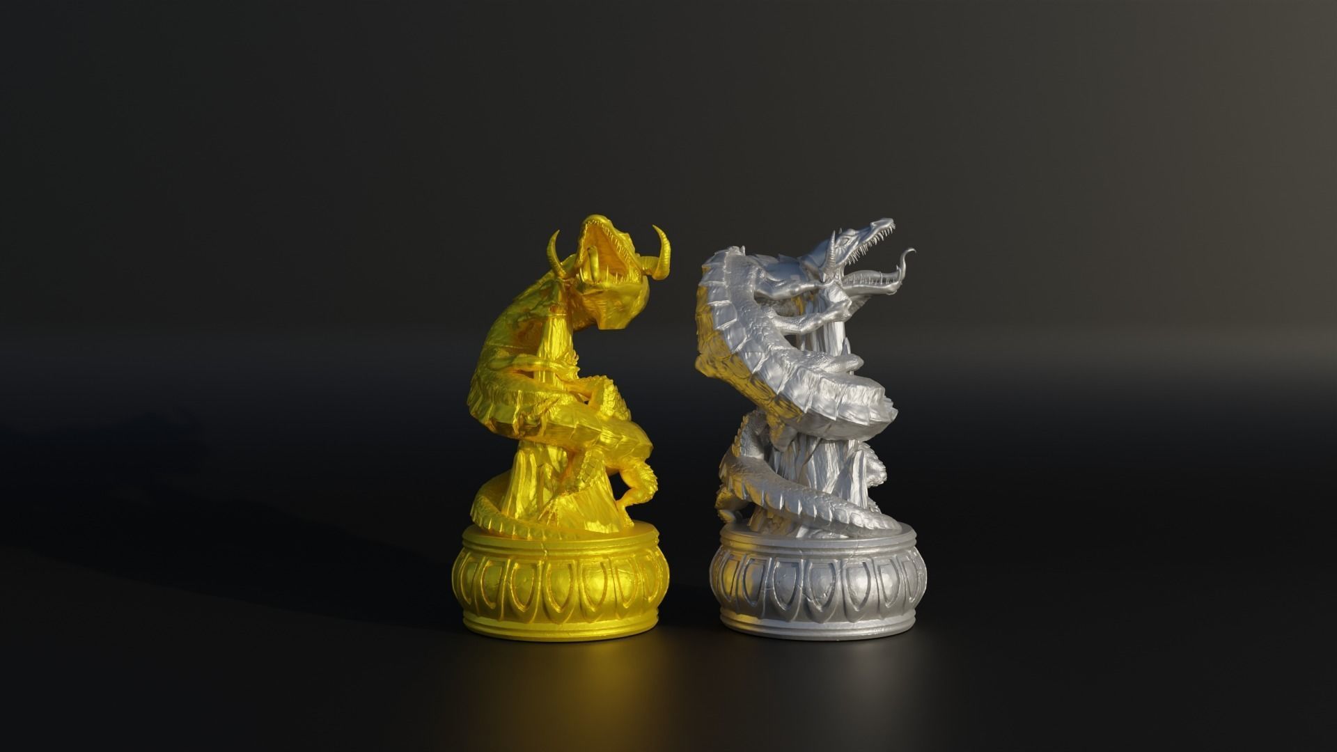 Epic Dragon Chess Set With 6 Different Model 3D print model_11