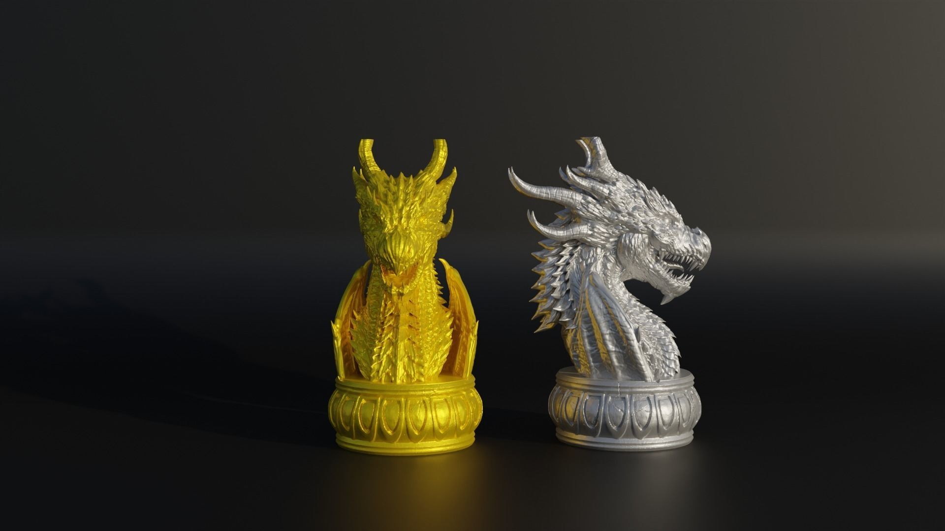 Epic Dragon Chess Set With 6 Different Model 3D print model_16