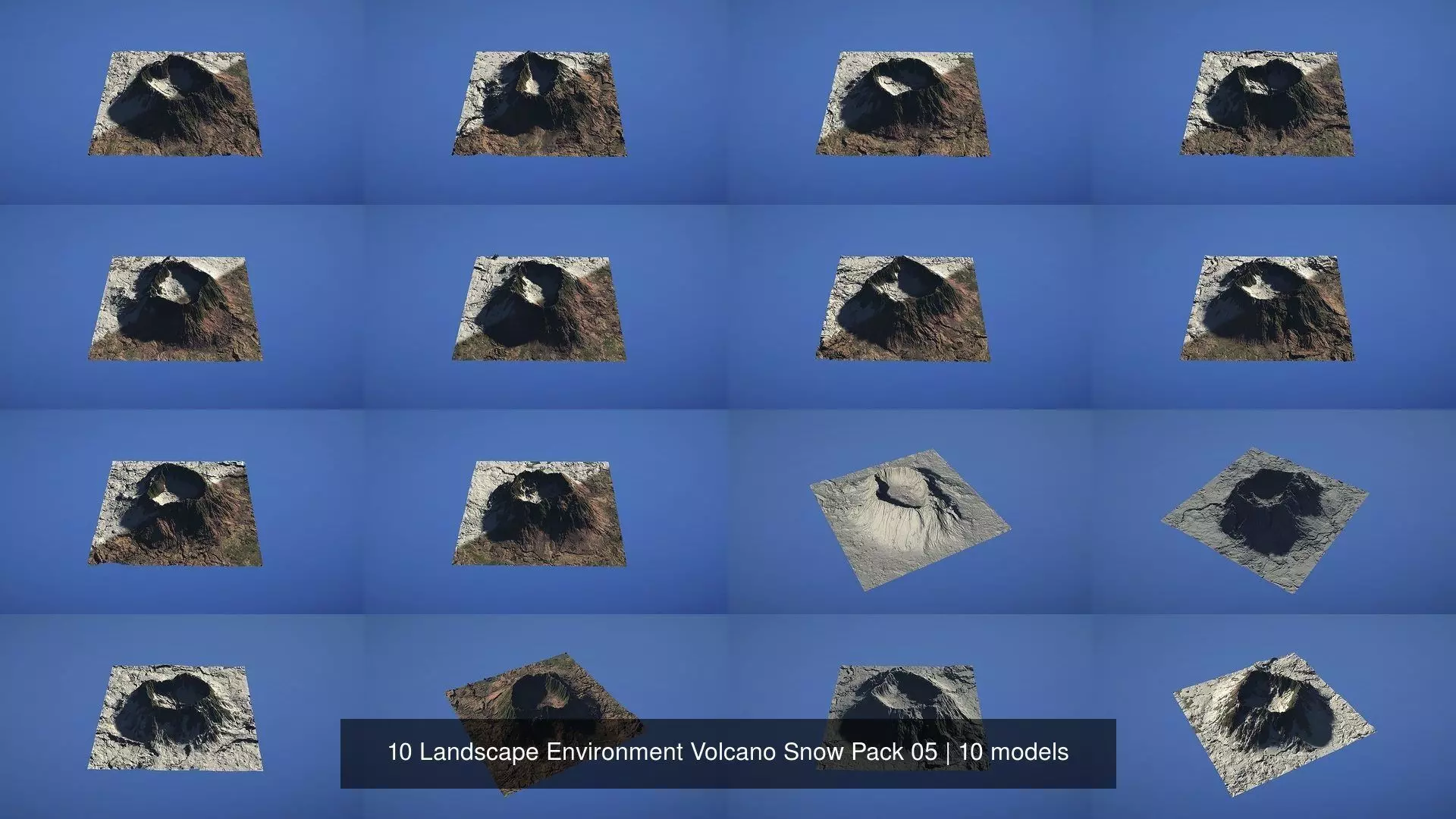 10 Landscape Environment Volcano Snow Pack 05 3D Model Collection_0