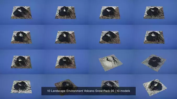10 Landscape Environment Volcano Snow Pack 05