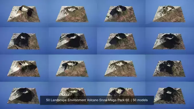 50 Landscape Environment Volcano Snow Mega-Pack 02 