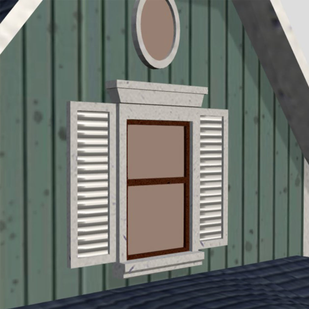 American Style Cottage - Town House Model Low-poly 3D model_5