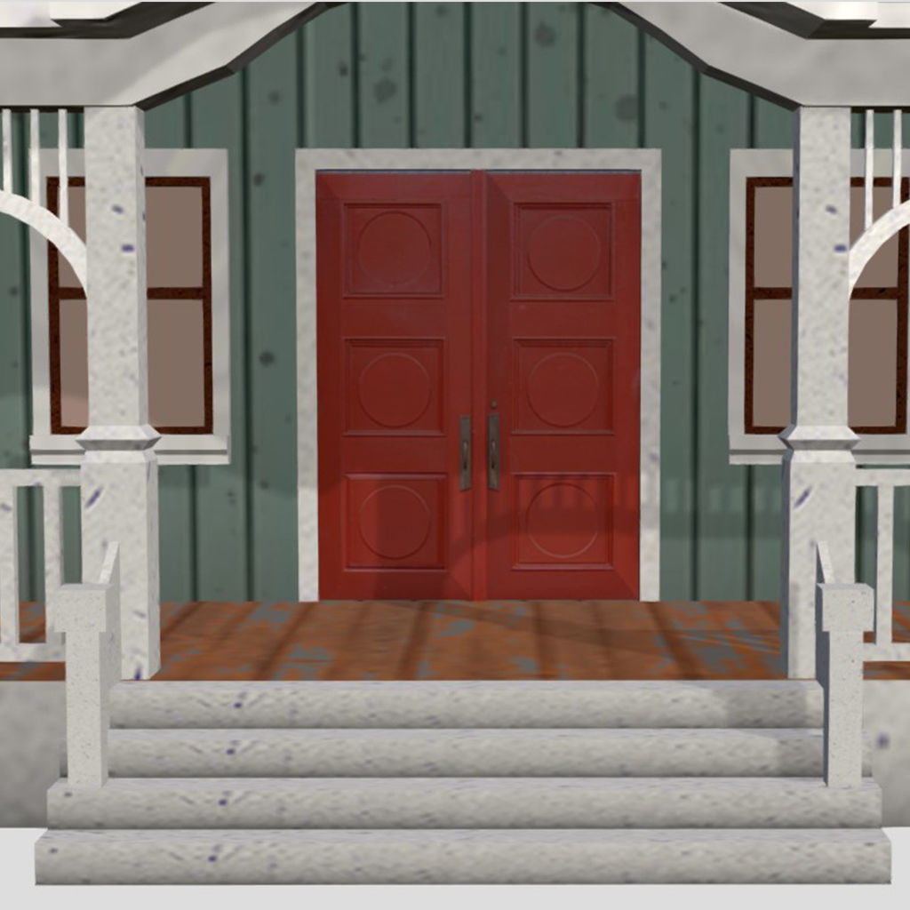 American Style Cottage - Town House Model Low-poly 3D model_4