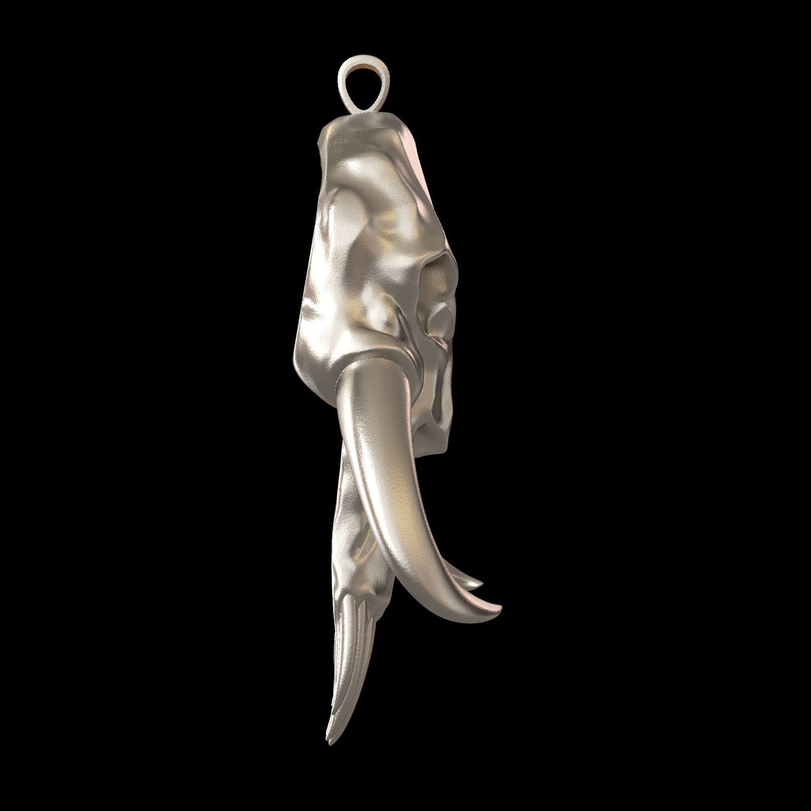 Mythosaur Skull Pendant 3D print model_9