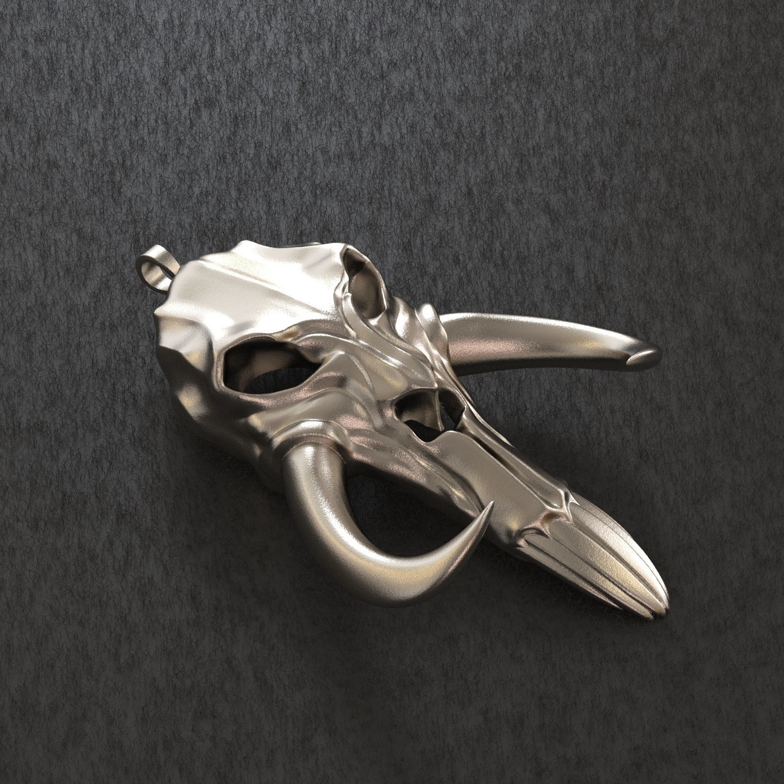 Mythosaur Skull Pendant 3D print model_3