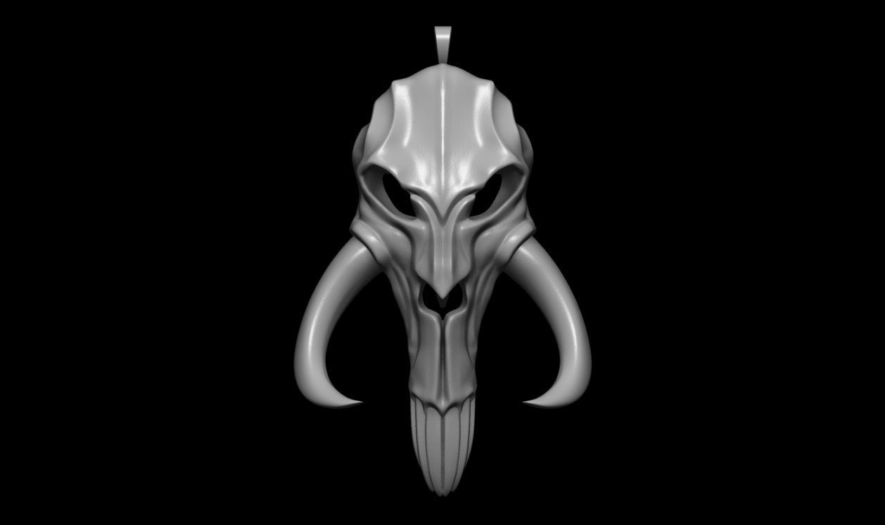 Mythosaur Skull Pendant 3D print model_16