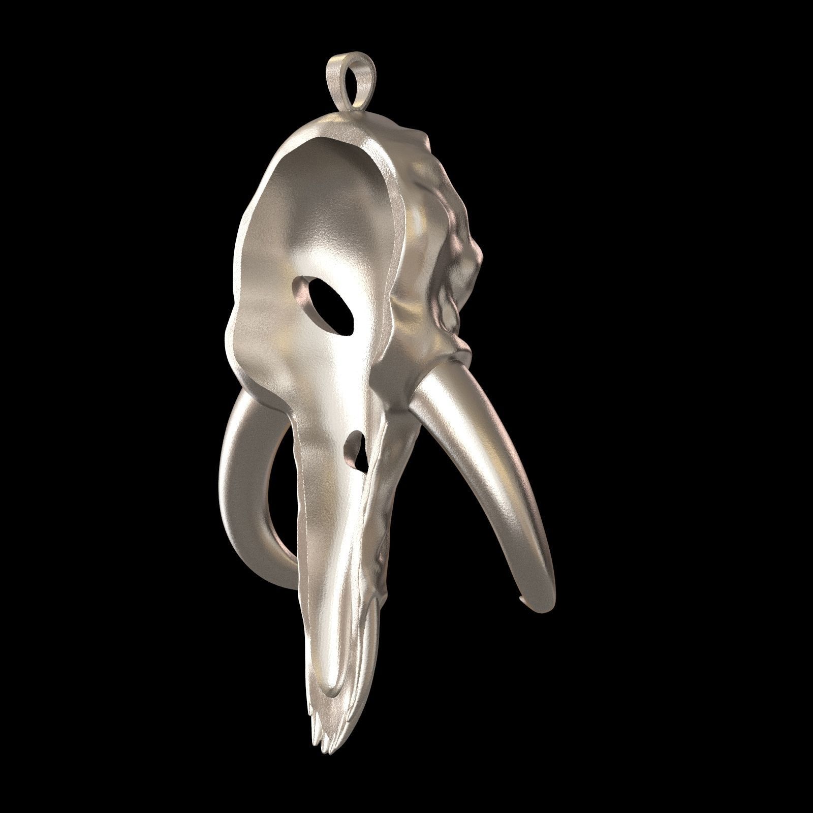 Mythosaur Skull Pendant 3D print model_10