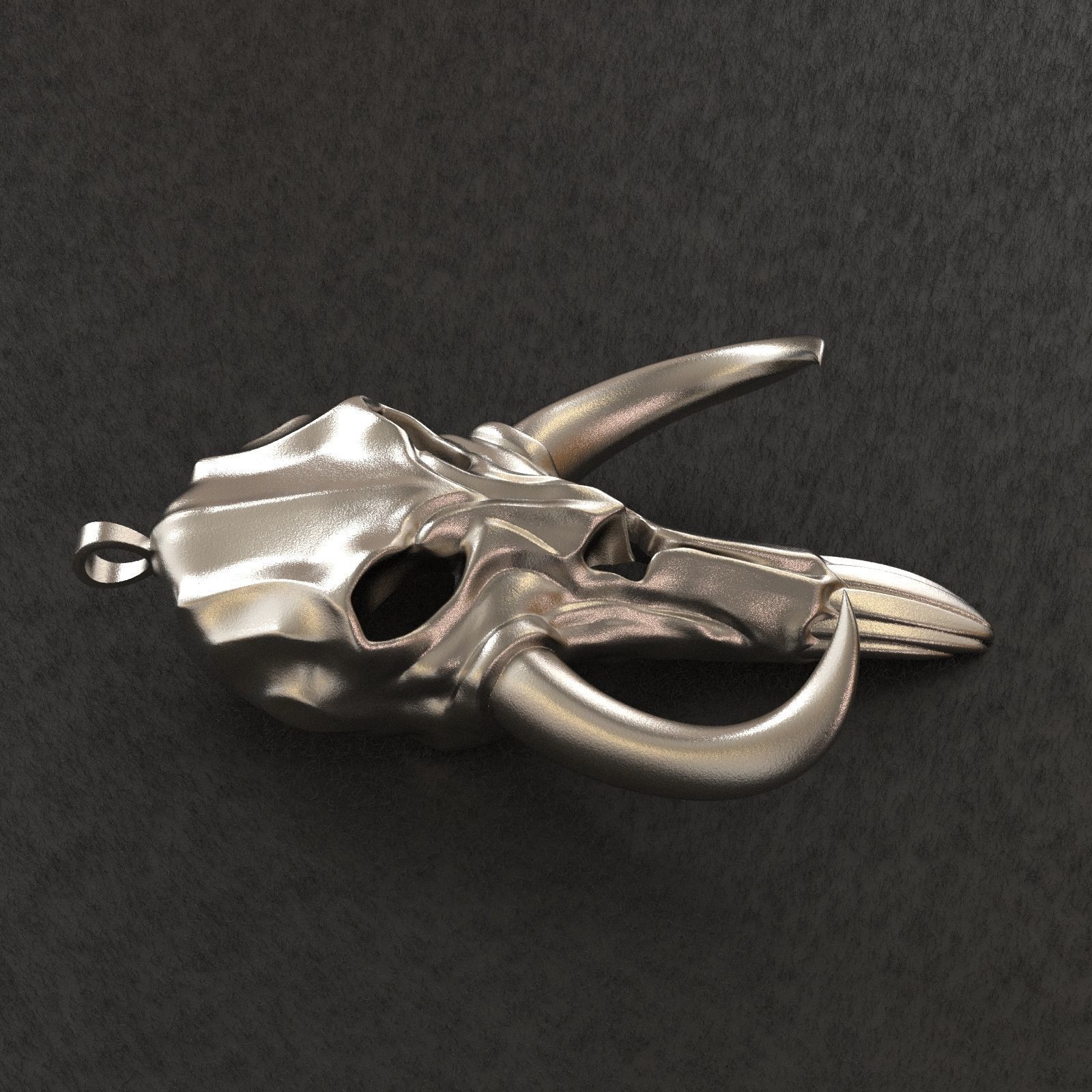 Mythosaur Skull Pendant 3D print model_4