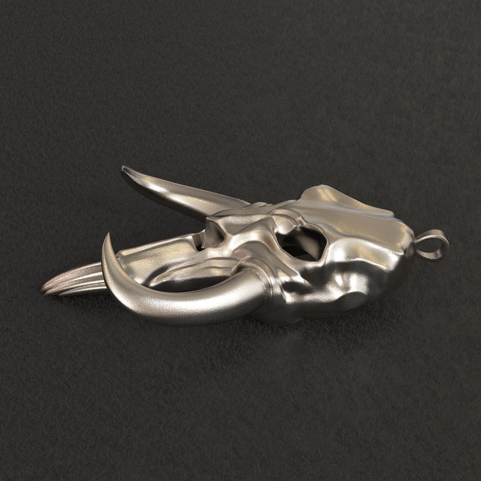 Mythosaur Skull Pendant 3D print model_5