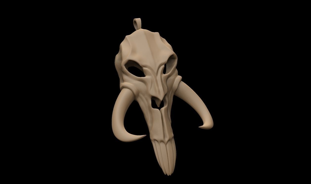 Mythosaur Skull Pendant 3D print model_13