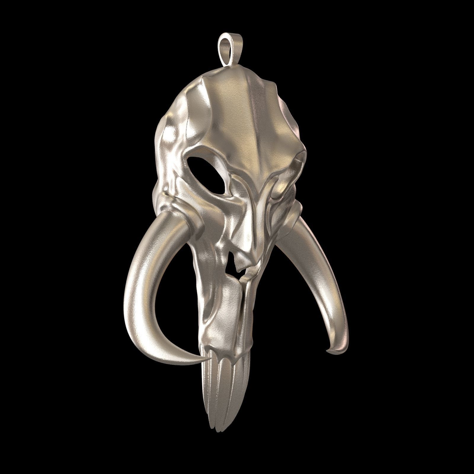 Mythosaur Skull Pendant 3D print model_7