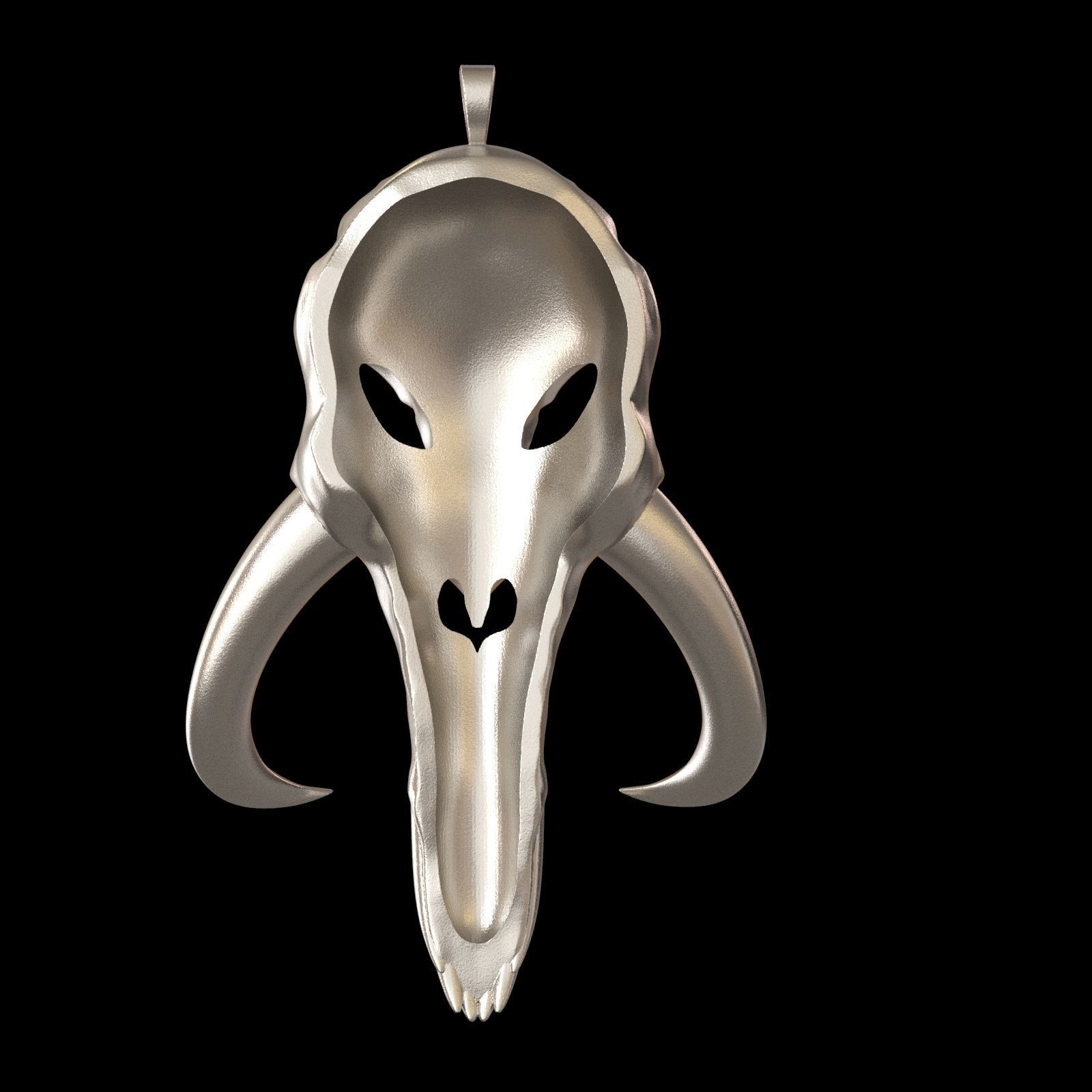 Mythosaur Skull Pendant 3D print model_11