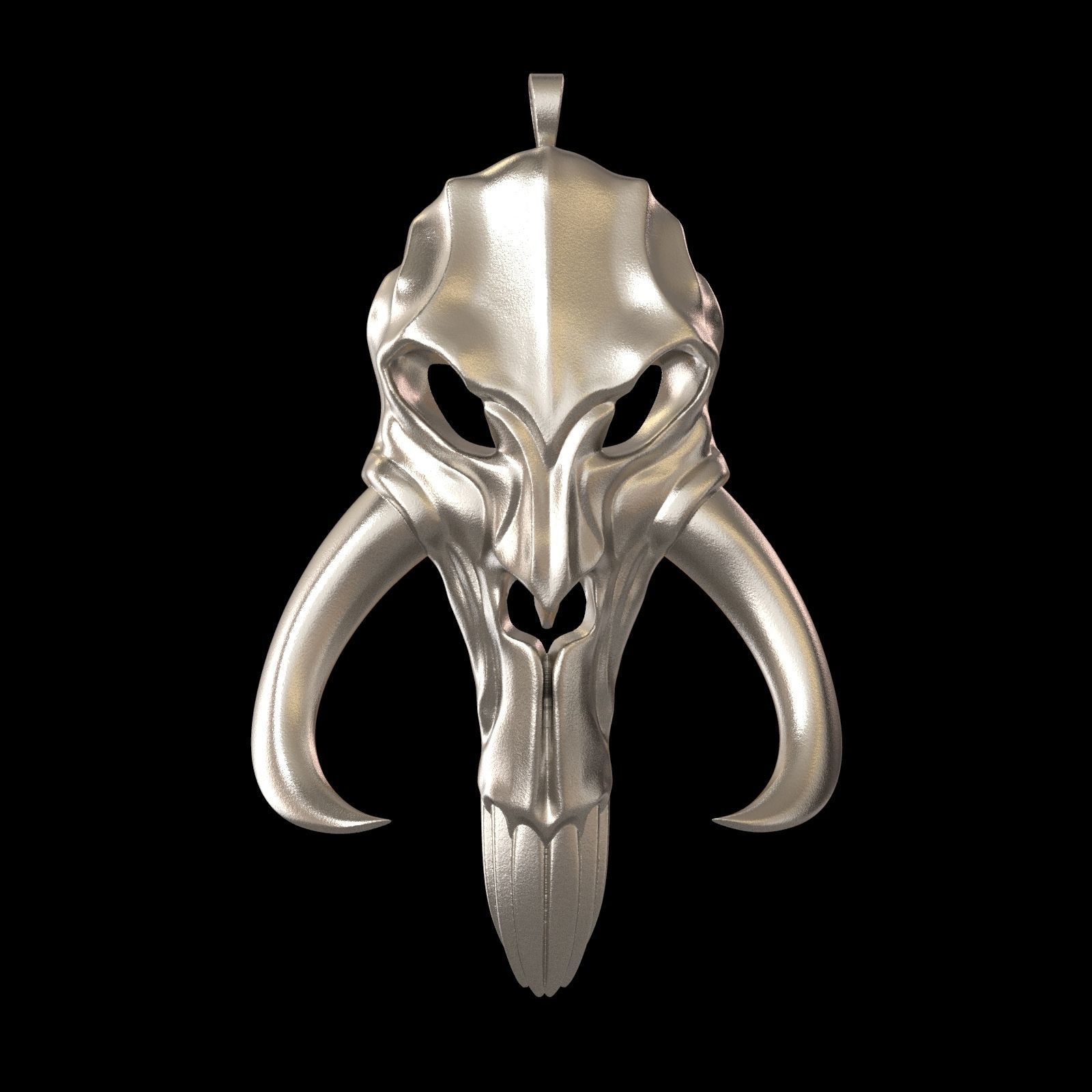 Mythosaur Skull Pendant 3D print model_6