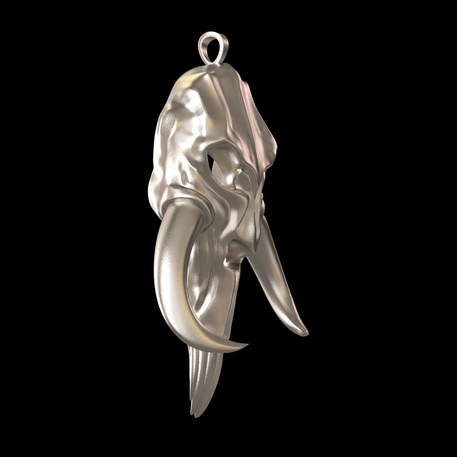 Mythosaur Skull Pendant 3D print model_8