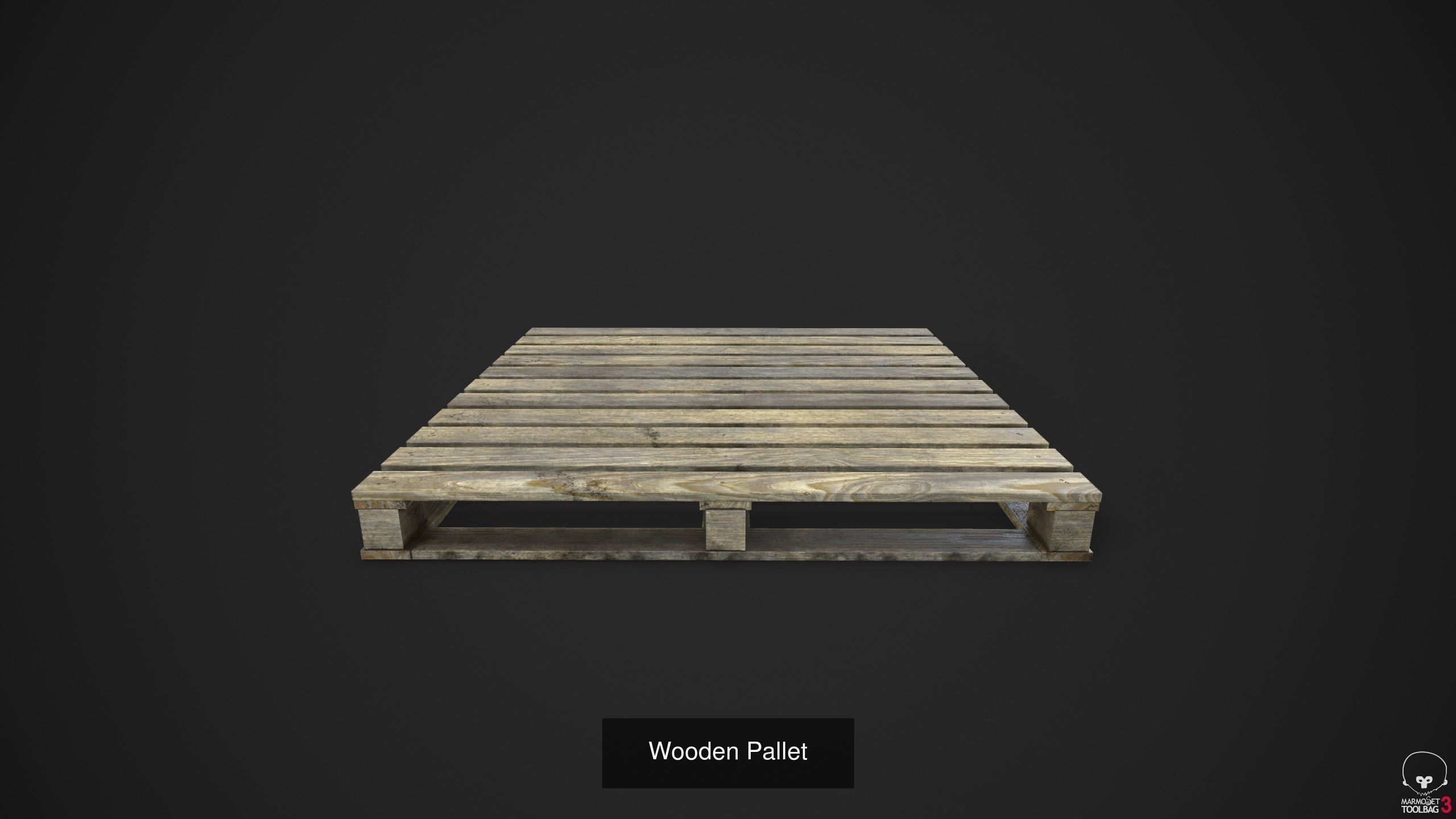 Pallet Truck and Fitting Wooden Pallet 3D Model Collection_3