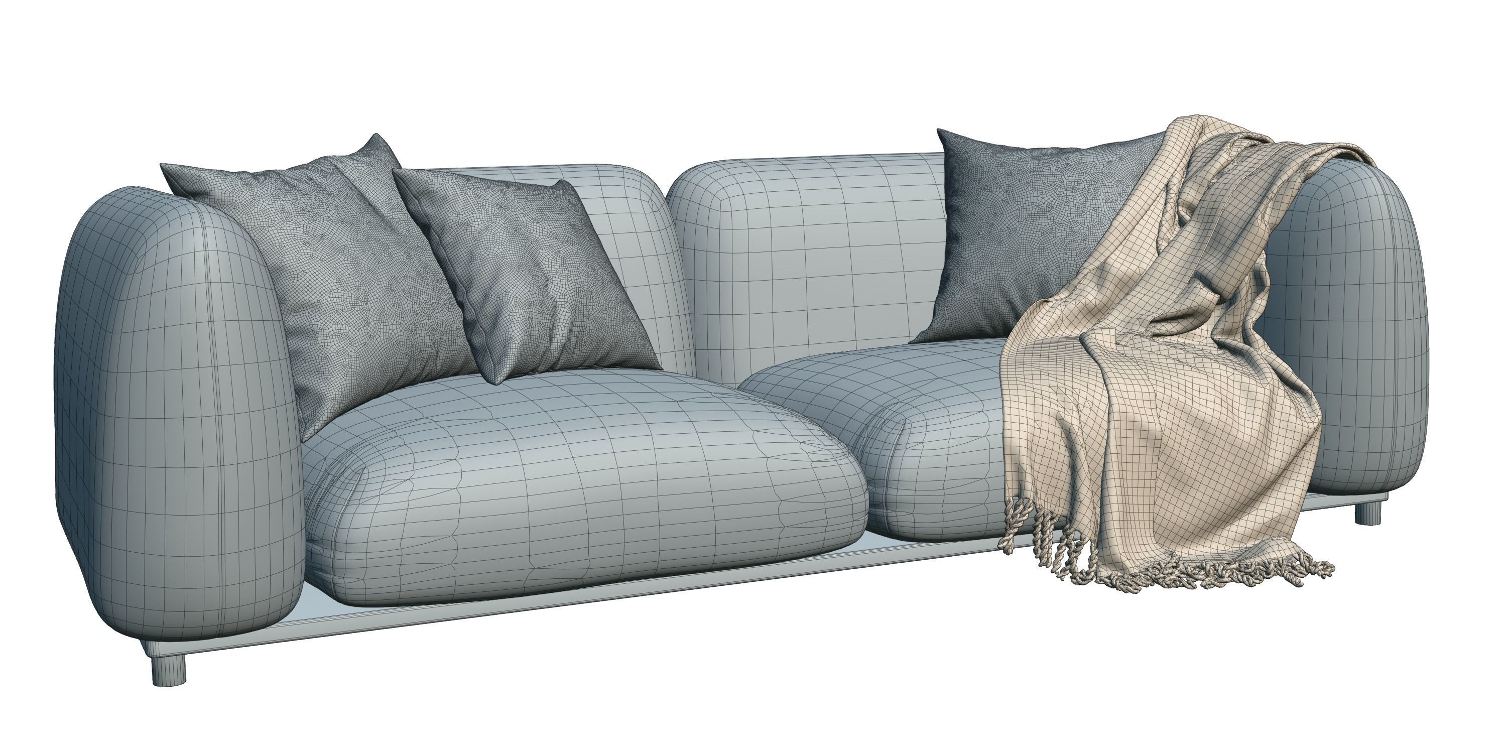 Paola Lenti Mellow Sofa 2 Seater free 3D model CGTrader