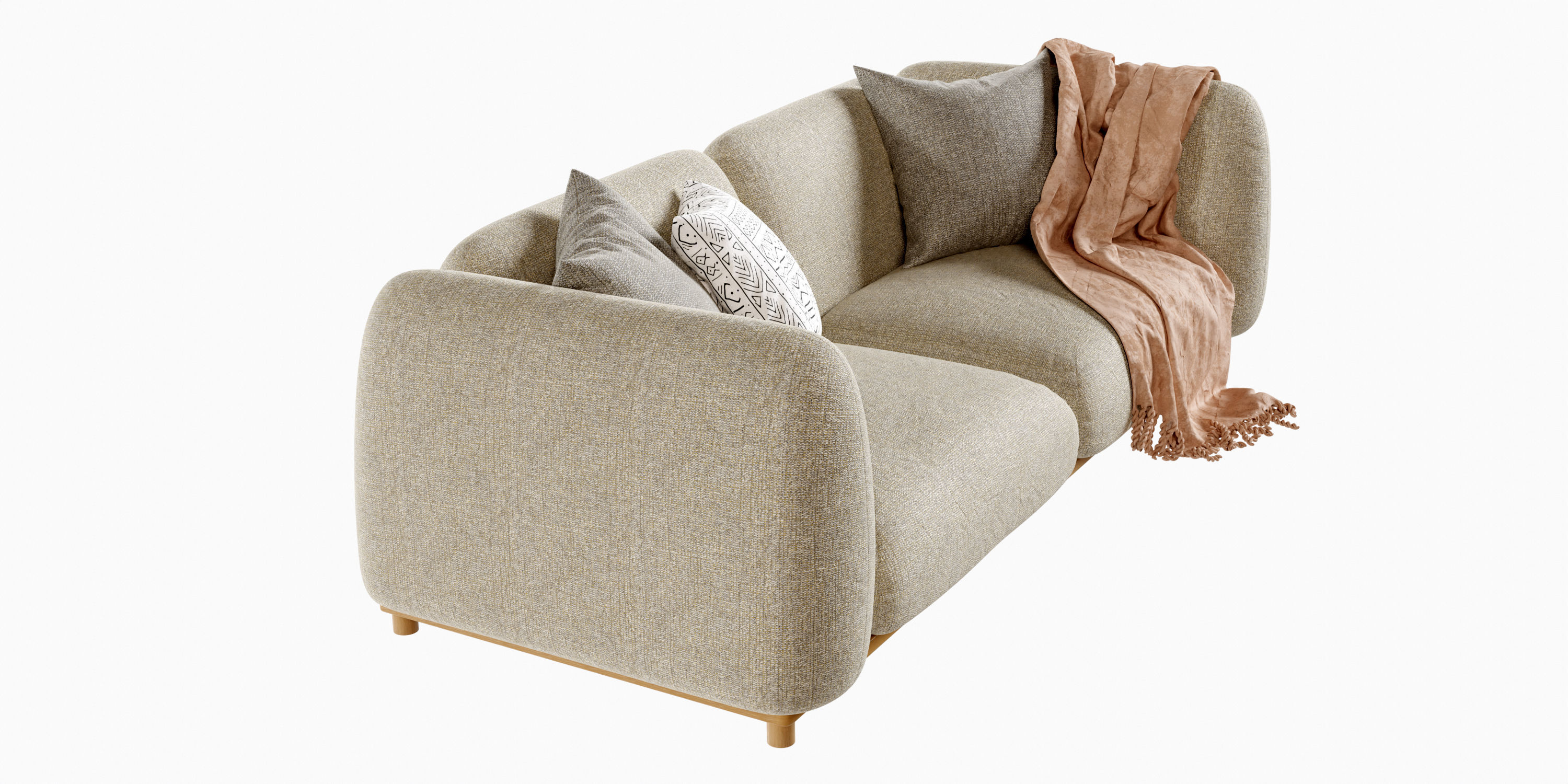 Paola Lenti Mellow Sofa 2 Seater free 3D model CGTrader