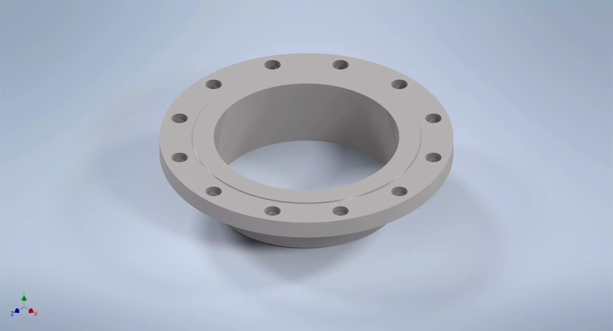 Weld-neck flanges 14 inches ASME-ANSI 3D print model