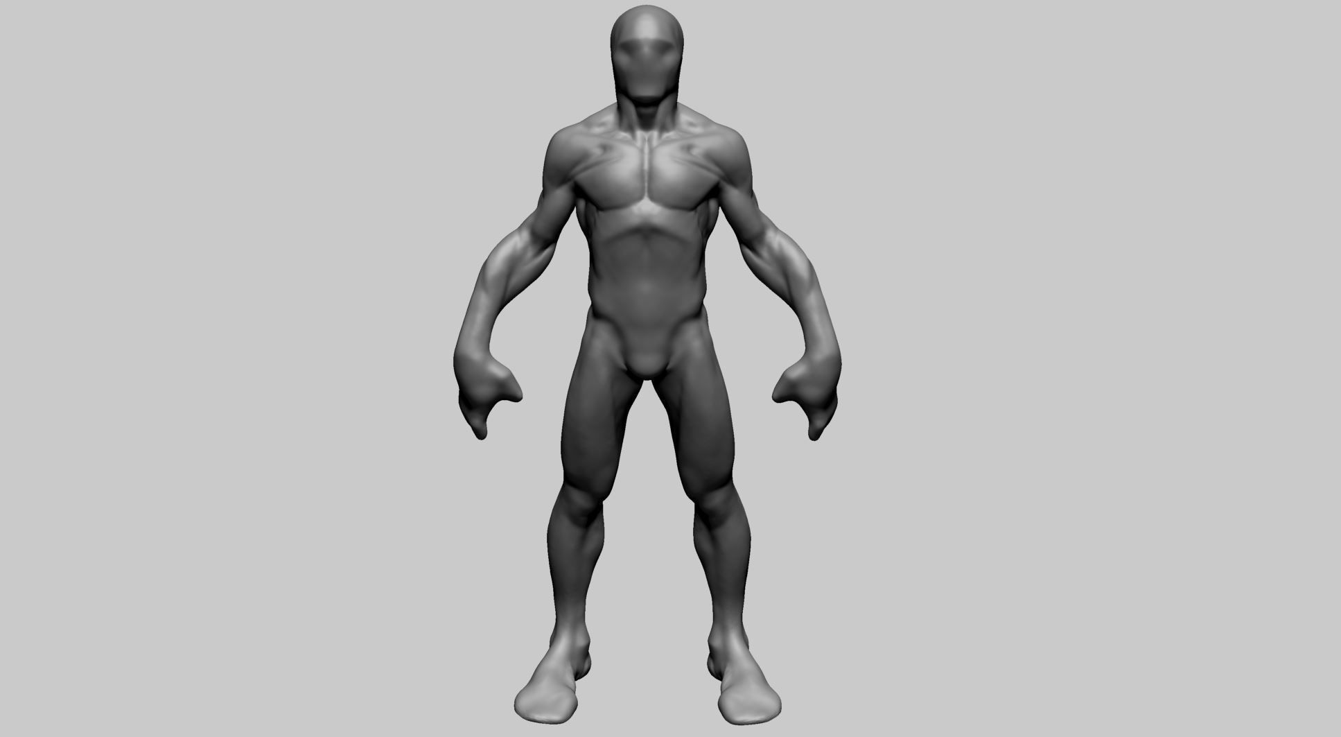Creature Body Form B 3D model_2