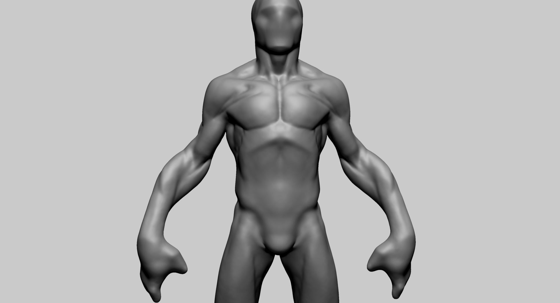 Creature Body Form B 3D model_7