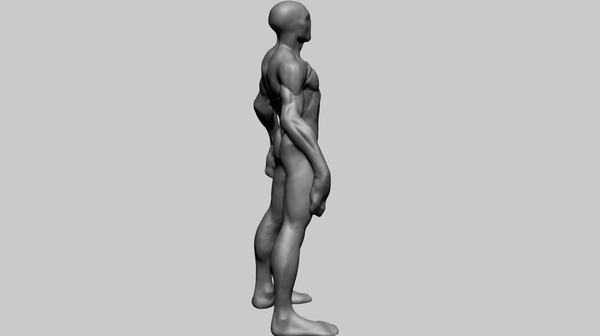 Creature Body Form B 3D model_3