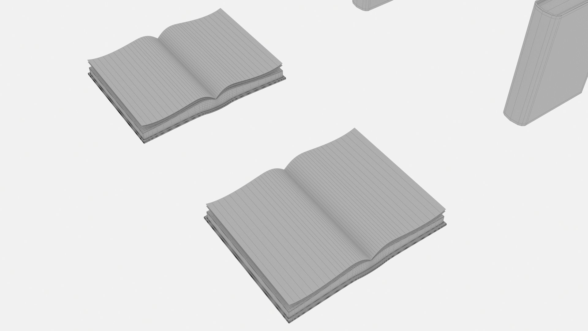 Old Ancient Books 3D model_11