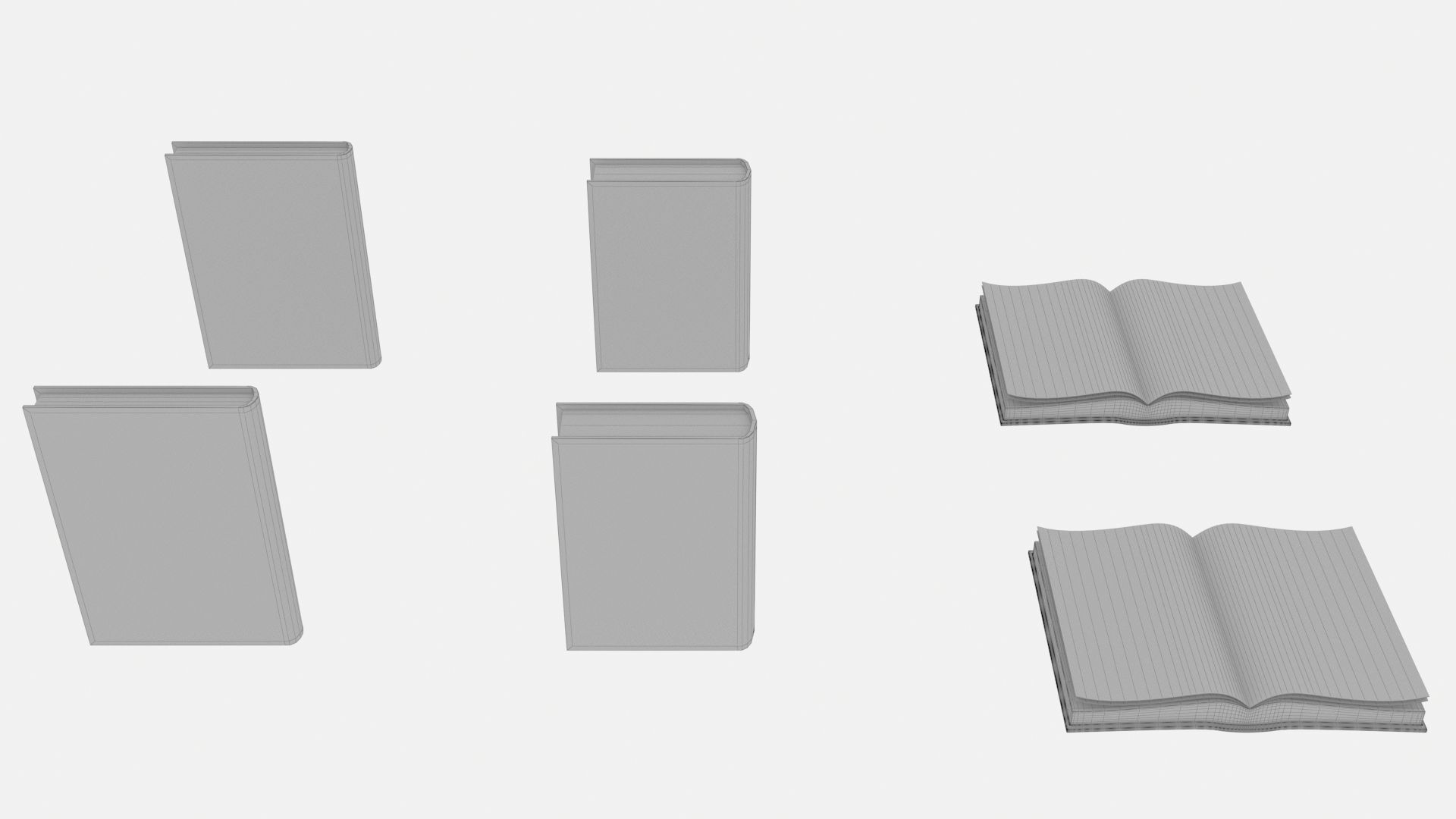 Old Ancient Books 3D model_14