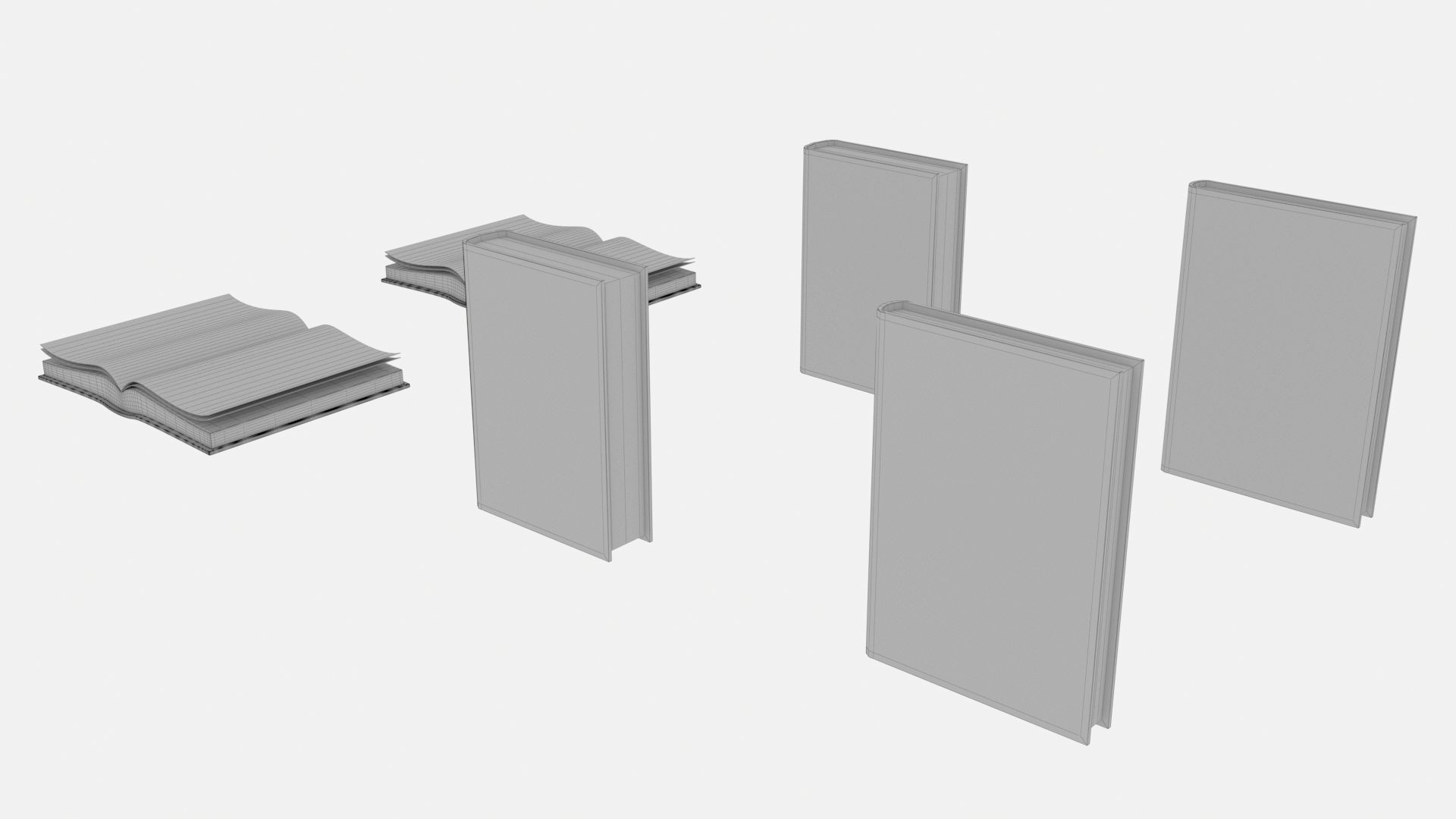 Old Ancient Books 3D model_9